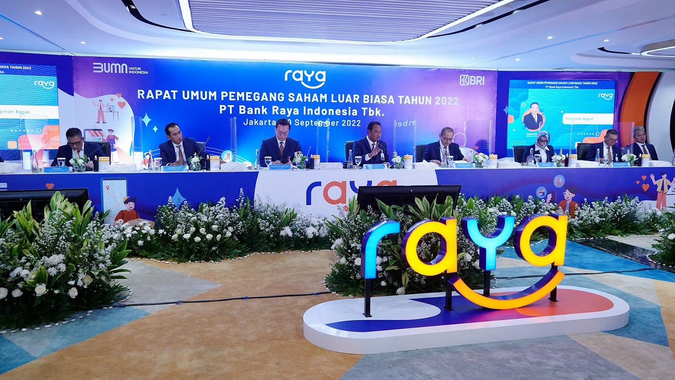 Bank Raya Menyelenggarakan Rapat Umum Pemegang Saham Luar Biasa (RUPSLB) 2022