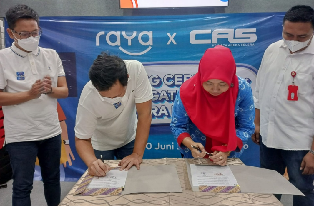 Signing Ceremony PT Bank Raya Indonesia Tbk dengan PT. Cipta Aneka Selera (CAS Group) dan Social Gathering bersama Mitra CAS Group Jawa Timur
