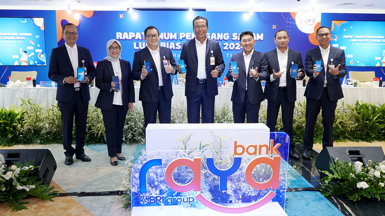 Pemegang Saham AGRO Setujui Seluruh Agenda RUPSLB Bank Raya 2024