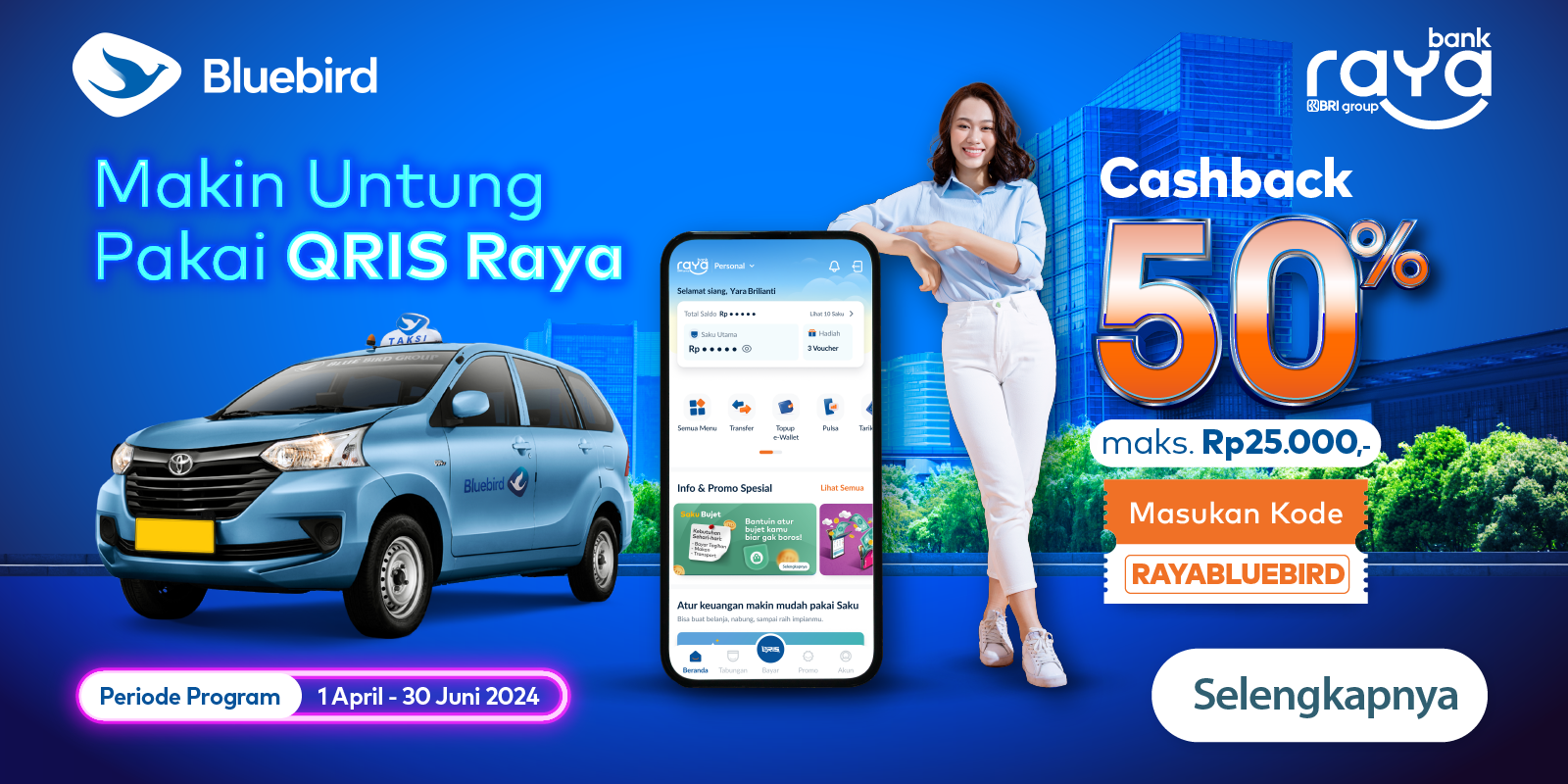 Cashback BlueBird — Bank Raya