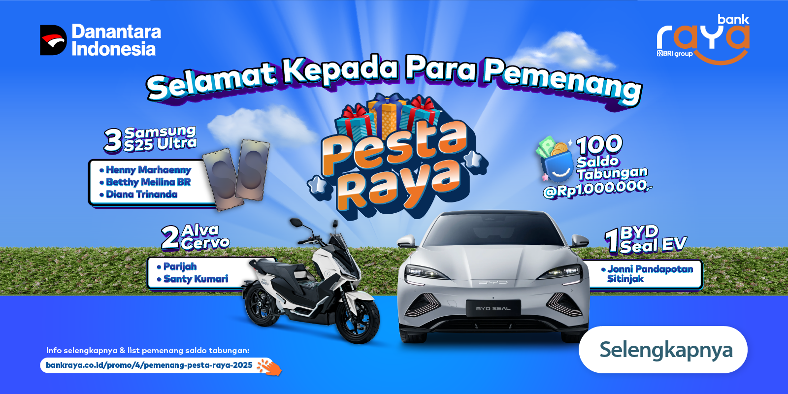 Pemenang Pesta Raya 2025