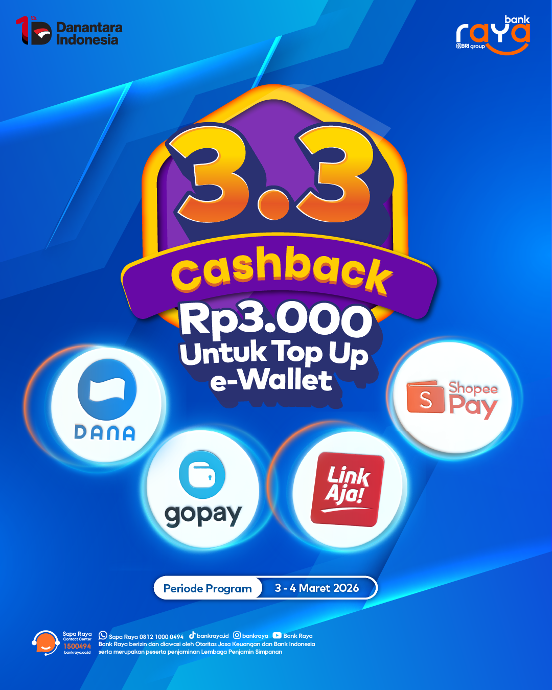 Promo Tanggal Cantik 3.3 — Bank Raya