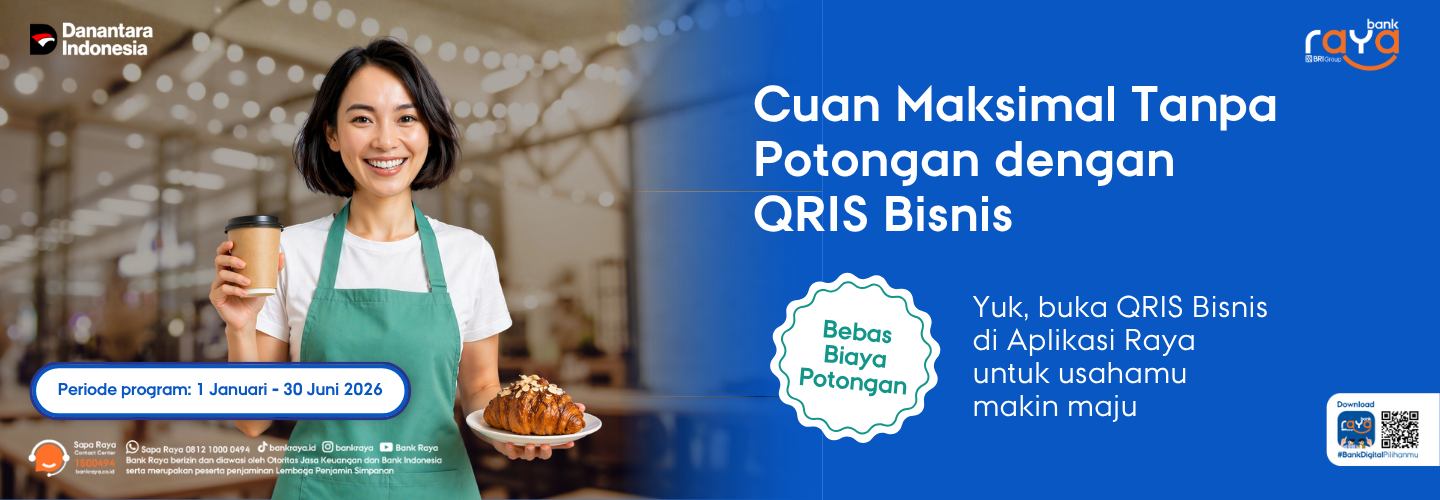 QRIS Merchant Bank Raya Bebas Biaya Potongan